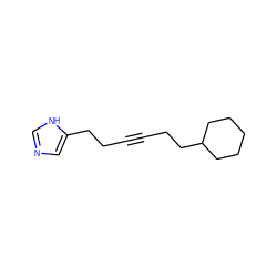 C(#CCCC1CCCCC1)CCc1cnc[nH]1 ZINC000002001873