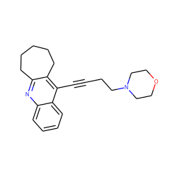 C(#Cc1c2c(nc3ccccc13)CCCCC2)CCN1CCOCC1 ZINC000013533655