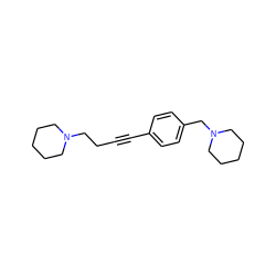 C(#Cc1ccc(CN2CCCCC2)cc1)CCN1CCCCC1 ZINC000028900905