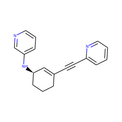 C(#Cc1ccccn1)C1=C[C@H](Nc2cccnc2)CCC1 ZINC000028525094