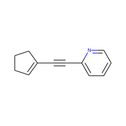 C(#Cc1ccccn1)C1=CCCC1 ZINC000028526440