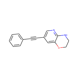 C(#Cc1cnc2c(c1)OCCN2)c1ccccc1 ZINC000066080186