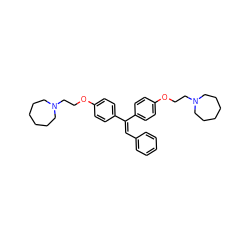 C(=C(c1ccc(OCCN2CCCCCC2)cc1)c1ccc(OCCN2CCCCCC2)cc1)c1ccccc1 ZINC000103230577