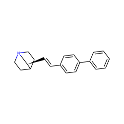 C(=C/[C@@H]1CN2CCC1CC2)\c1ccc(-c2ccccc2)cc1 ZINC000003795454