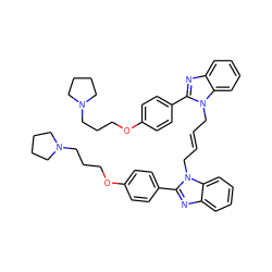 C(=C/Cn1c(-c2ccc(OCCCN3CCCC3)cc2)nc2ccccc21)\Cn1c(-c2ccc(OCCCN3CCCC3)cc2)nc2ccccc21 ZINC000026574937