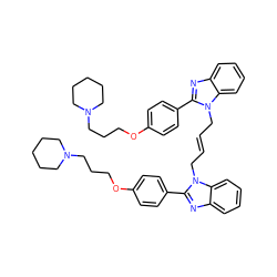 C(=C/Cn1c(-c2ccc(OCCCN3CCCCC3)cc2)nc2ccccc21)\Cn1c(-c2ccc(OCCCN3CCCCC3)cc2)nc2ccccc21 ZINC000003935645