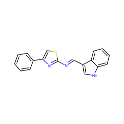 C(=N/c1nc(-c2ccccc2)cs1)\c1c[nH]c2ccccc12 ZINC000005491255