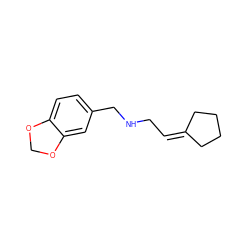 C(CNCc1ccc2c(c1)OCO2)=C1CCCC1 ZINC000013611611