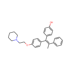 C/C(=C(/c1ccc(O)cc1)c1ccc(OCCN2CCCCC2)cc1)c1ccccc1 ZINC000653719497