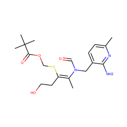 C/C(=C(\CCO)SCOC(=O)C(C)(C)C)N(C=O)Cc1ccc(C)nc1N ZINC000028976203