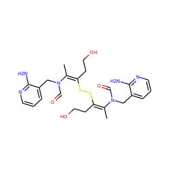 C/C(=C(\CCO)SS/C(CCO)=C(/C)N(C=O)Cc1cccnc1N)N(C=O)Cc1cccnc1N ZINC000055669660