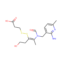 C/C(=C(\CCO)SSCCC(=O)O)N(C=O)Cc1ccc(C)nc1N ZINC000028976222