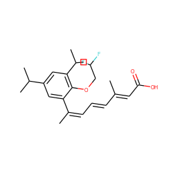 C/C(=C/C=C/C(C)=C/C(=O)O)c1cc(C(C)C)cc(C(C)C)c1OCC(F)F ZINC000013522229