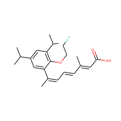 C/C(=C/C=C/C(C)=C/C(=O)O)c1cc(C(C)C)cc(C(C)C)c1OCCF ZINC000013522227