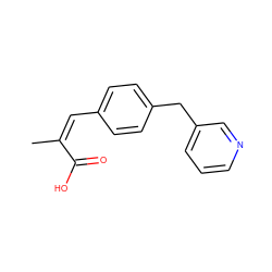 C/C(=C/c1ccc(Cc2cccnc2)cc1)C(=O)O ZINC000005132298