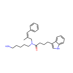 C/C(=C/c1ccccc1)CN(CCCCCN)C(=O)CCCc1c[nH]c2ccccc12 ZINC000028825924