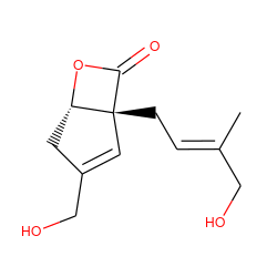 C/C(=C\C[C@@]12C=C(CO)C[C@@H]1OC2=O)CO ZINC000145371553