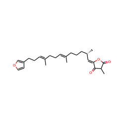 C/C(=C\CCc1ccoc1)CC/C=C(\C)CCC[C@H](C)/C=C1\OC(=O)C(C)C1=O ZINC000017044469