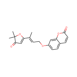 C/C(=C\COc1ccc2ccc(=O)oc2c1)C1=CC(=O)C(C)(C)O1 ZINC000013819822