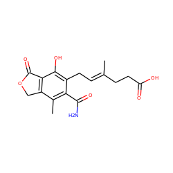 C/C(=C\Cc1c(O)c2c(c(C)c1C(N)=O)COC2=O)CCC(=O)O ZINC000013759733