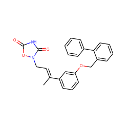 C/C(=C\Cn1oc(=O)[nH]c1=O)c1cccc(OCc2ccccc2-c2ccccc2)c1 ZINC000027101325