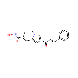 C/C(=C\c1cc(C(=O)/C=C/c2ccccc2)cn1C)C(=O)NO ZINC000013559552