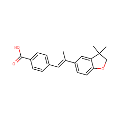 C/C(=C\c1ccc(C(=O)O)cc1)c1ccc2c(c1)C(C)(C)CO2 ZINC000013652279