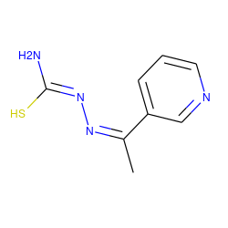 C/C(=N/N=C(/N)S)c1cccnc1 ZINC000015923491