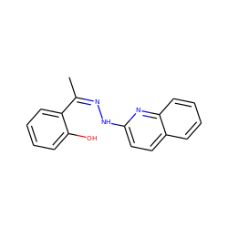 C/C(=N/Nc1ccc2ccccc2n1)c1ccccc1O ZINC000084459882