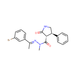 C/C(=N\N(C)C(=O)[C@@H]1C(=O)NC[C@H]1c1ccccc1)c1cccc(Br)c1 ZINC000040393879