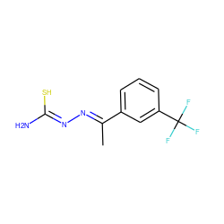 C/C(=N\N=C(\N)S)c1cccc(C(F)(F)F)c1 ZINC000013474221