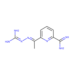 C/C(=N\N=C(N)N)c1cccc(C(=N)N)n1 ZINC000013832218