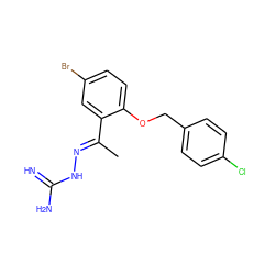 C/C(=N\NC(=N)N)c1cc(Br)ccc1OCc1ccc(Cl)cc1 ZINC000028888844