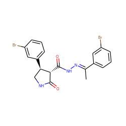 C/C(=N\NC(=O)[C@@H]1C(=O)NC[C@H]1c1cccc(Br)c1)c1cccc(Br)c1 ZINC000040863724