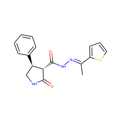 C/C(=N\NC(=O)[C@@H]1C(=O)NC[C@H]1c1ccccc1)c1cccs1 ZINC000004696839