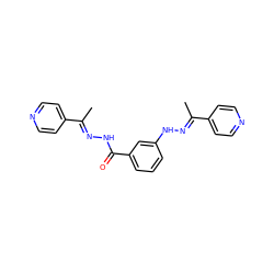 C/C(=N\NC(=O)c1cccc(N/N=C(\C)c2ccncc2)c1)c1ccncc1 ZINC000004863544