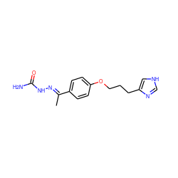 C/C(=N\NC(N)=O)c1ccc(OCCCc2c[nH]cn2)cc1 ZINC000013813114