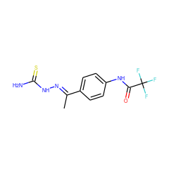 C/C(=N\NC(N)=S)c1ccc(NC(=O)C(F)(F)F)cc1 ZINC000299870381