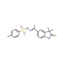 C/C(=N\NS(=O)(=O)c1ccc(C)cc1)c1ccc2c(c1)C(C)(C)C(=O)N2 ZINC000066136519