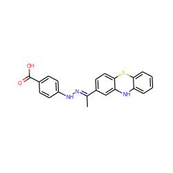 C/C(=N\Nc1ccc(C(=O)O)cc1)c1ccc2c(c1)Nc1ccccc1S2 ZINC000004871818