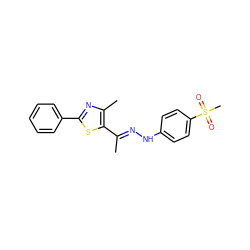 C/C(=N\Nc1ccc(S(C)(=O)=O)cc1)c1sc(-c2ccccc2)nc1C ZINC000653872530