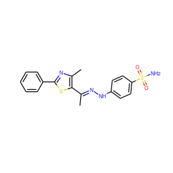 C/C(=N\Nc1ccc(S(N)(=O)=O)cc1)c1sc(-c2ccccc2)nc1C ZINC000653912181