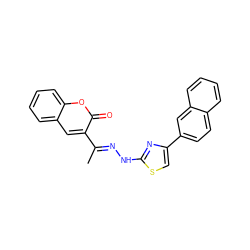 C/C(=N\Nc1nc(-c2ccc3ccccc3c2)cs1)c1cc2ccccc2oc1=O ZINC000169329357