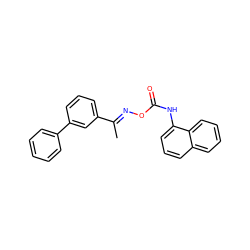 C/C(=N\OC(=O)Nc1cccc2ccccc12)c1cccc(-c2ccccc2)c1 ZINC000058506583