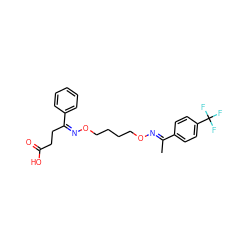 C/C(=N\OCCCCO/N=C(/CCC(=O)O)c1ccccc1)c1ccc(C(F)(F)F)cc1 ZINC000045335809