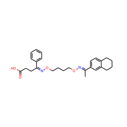 C/C(=N\OCCCCO/N=C(/CCC(=O)O)c1ccccc1)c1ccc2c(c1)CCCC2 ZINC000045339287