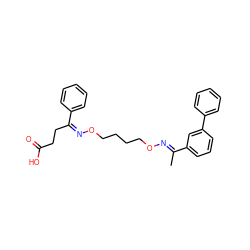 C/C(=N\OCCCCO/N=C(/CCC(=O)O)c1ccccc1)c1cccc(-c2ccccc2)c1 ZINC000045338535