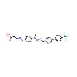 C/C(=N\OCc1ccc(-c2ccc(C(F)(F)F)cc2)cc1)c1ccc(CNCCC(=O)O)cc1 ZINC000095589398