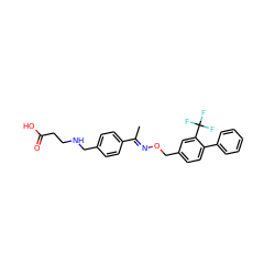 C/C(=N\OCc1ccc(-c2ccccc2)c(C(F)(F)F)c1)c1ccc(CNCCC(=O)O)cc1 ZINC000095591929