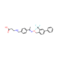 C/C(=N\OCc1ccc(-c2ccccc2)cc1C(F)(F)F)c1ccc(CNCCC(=O)O)cc1 ZINC000095588337